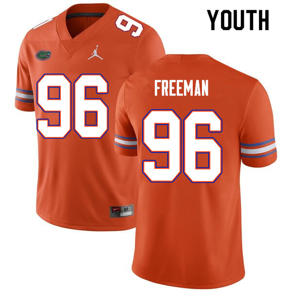 Youth #96 Travis Freeman Florida Gators College Football Jerseys Sale-Orange - Click Image to Close